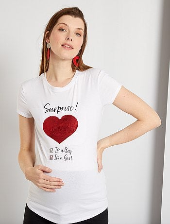 T-shirt de maternité éco-conçu 'annonce'