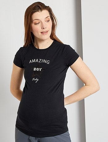 T-shirt de maternité éco-conçu 'annonce'