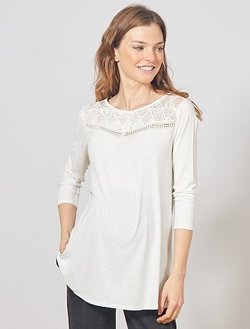 T-shirt de maternité en dentelle - Kiabi