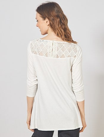 T-shirt de maternité en dentelle - Kiabi