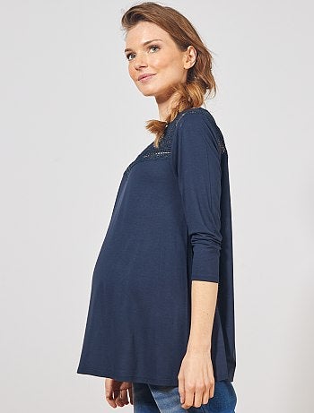 T-shirt de maternité en dentelle - Kiabi