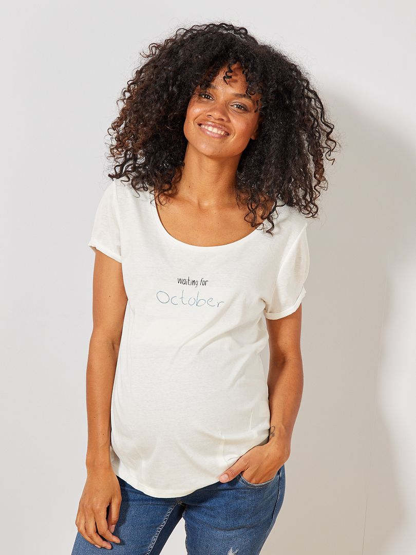 T-shirt de maternité octobre - Kiabi