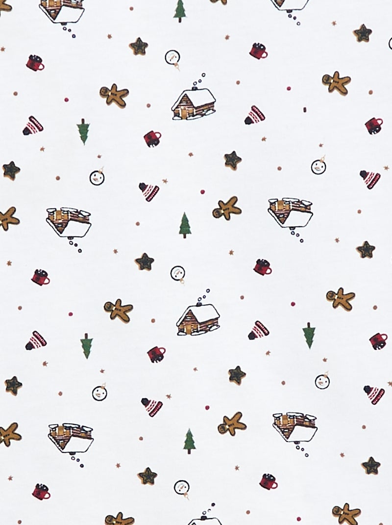T-shirt de Noël à manches longues Blanc - Kiabi