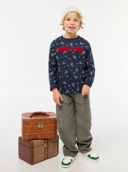 T-shirt de Noël à manches longues - Kiabi