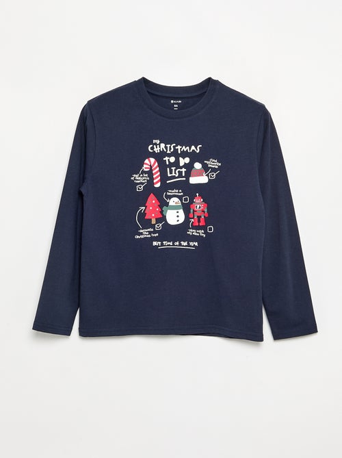 T-shirt de Noël à manches longues - Kiabi