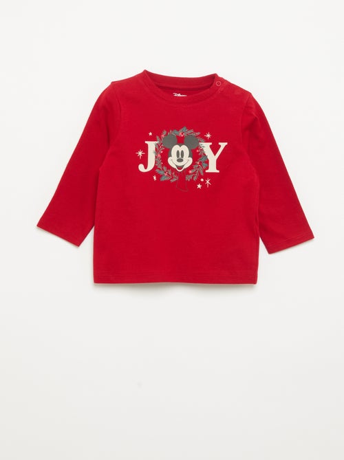T-shirt de Noël à manches longues 'Disney' 'Mickey' - Kiabi