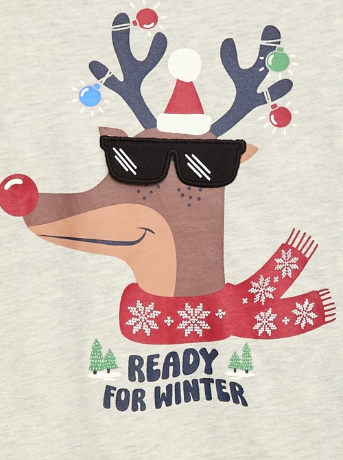 T-shirt de Noël à manches longues - Kiabi