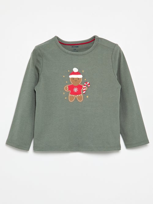 T-shirt de Noël à manches longues - Kiabi
