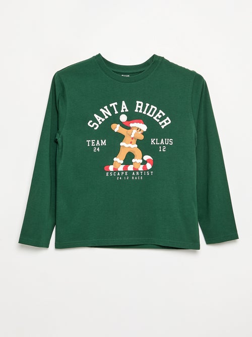 T-shirt de Noël à manches longues - Kiabi