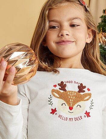 T-shirt de noël avec pompons