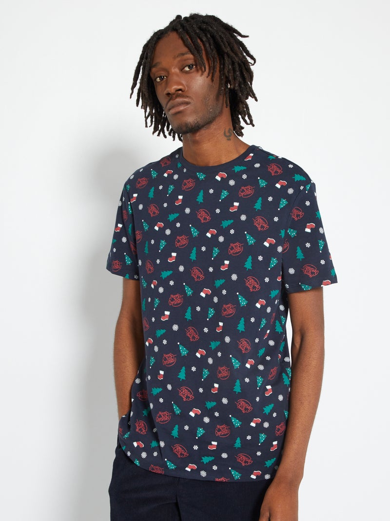 T-shirt de Noël BLEU - Kiabi