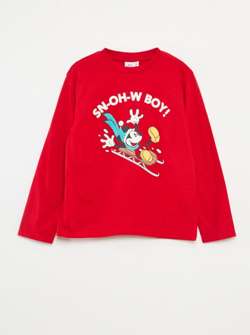 T-shirt de Noël 'Disney' 'Mickey' en jersey coton - Kiabi