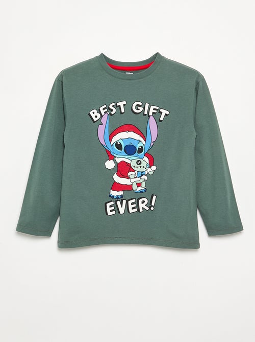 T-shirt de Noël 'Disney' 'Stitch' à manches longues - Kiabi