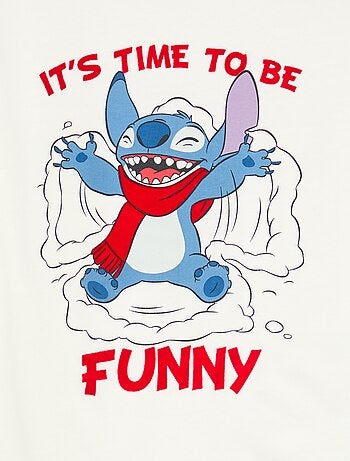 T-shirt de Noël 'Disney' 'Stitch' en jersey coton