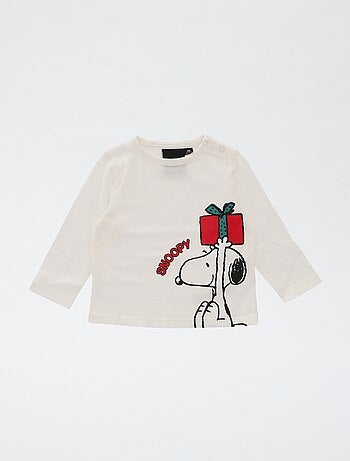 T-shirt de Noël imprimé 'Snoopy' en coton