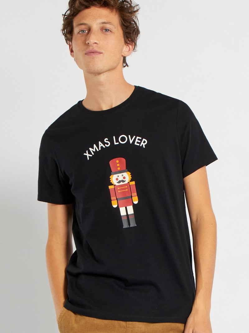 T-shirt de Noël noir - Kiabi