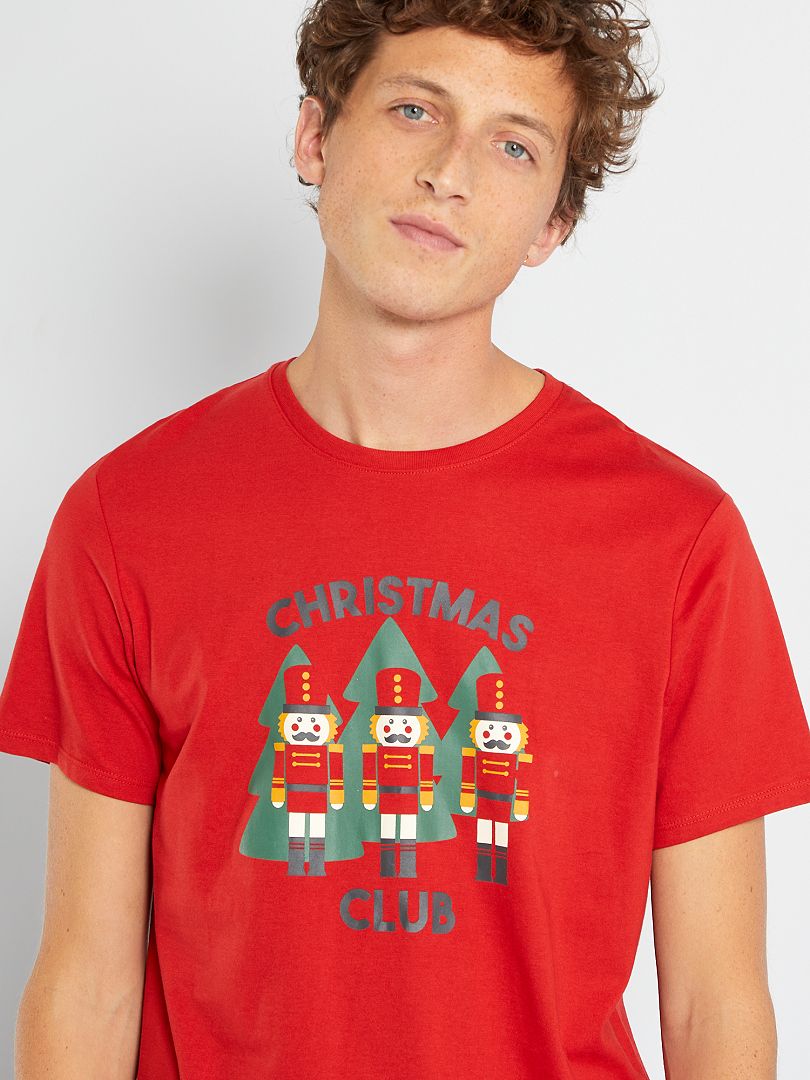 T-shirt de Noël rouge - Kiabi