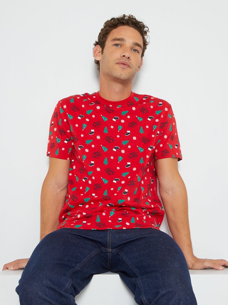 T-shirt de Noël ROUGE - Kiabi