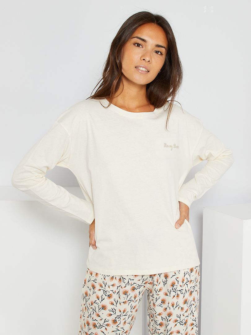 T-shirt de nuit - ?�cru - Kiabi - 6.00�?�