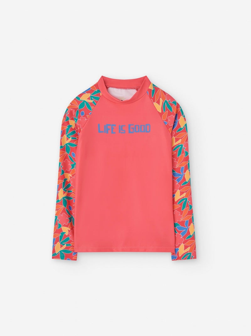 T-shirt de Plage en Lycra Rose foncé - Kiabi