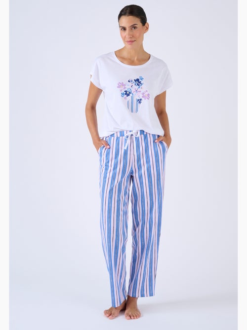 T-shirt de pyjama en pur coton - Damart - Kiabi T-shirt de pyjama en pur coton - Damart - Kiabi