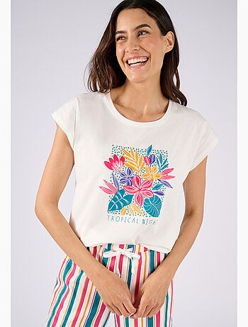 T-shirt de pyjama en pur coton - Damart