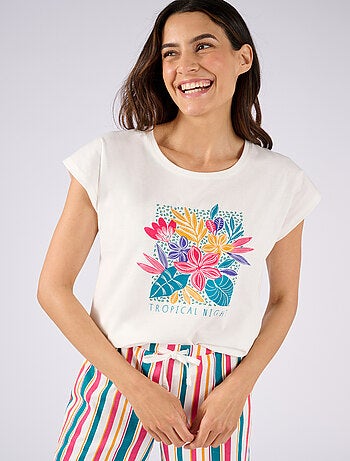 T-shirt de pyjama en pur coton - Damart