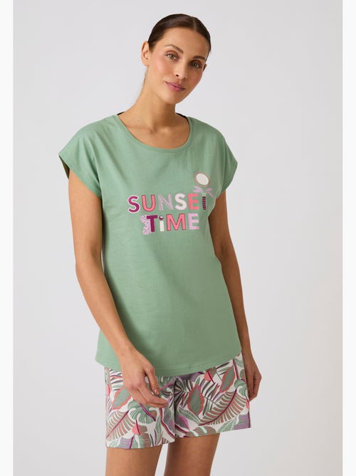 T-shirt de pyjama en pur coton - Damart - Kiabi T-shirt de pyjama en pur coton - Damart - Kiabi