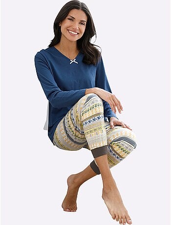 T-shirt de pyjama jersey fin - taille standard - moda vilona
