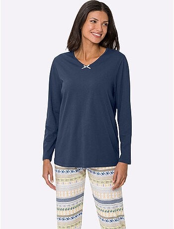 T-shirt de pyjama jersey fin - taille standard - moda vilona