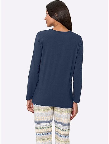 T-shirt de pyjama jersey fin - taille standard - moda vilona