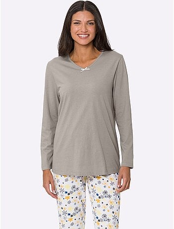 T-shirt de pyjama jersey fin - taille standard - moda vilona