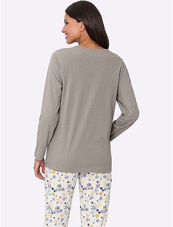 T-shirt de pyjama jersey fin - taille standard - moda vilona