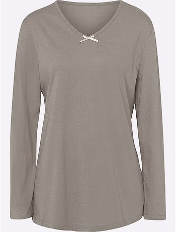 T-shirt de pyjama jersey fin - taille standard - moda vilona
