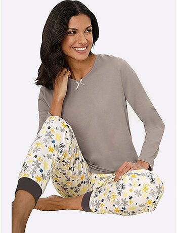 T-shirt de pyjama jersey fin - taille standard - moda vilona
