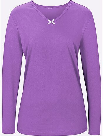 T-shirt de pyjama jersey fin - taille standard - moda vilona