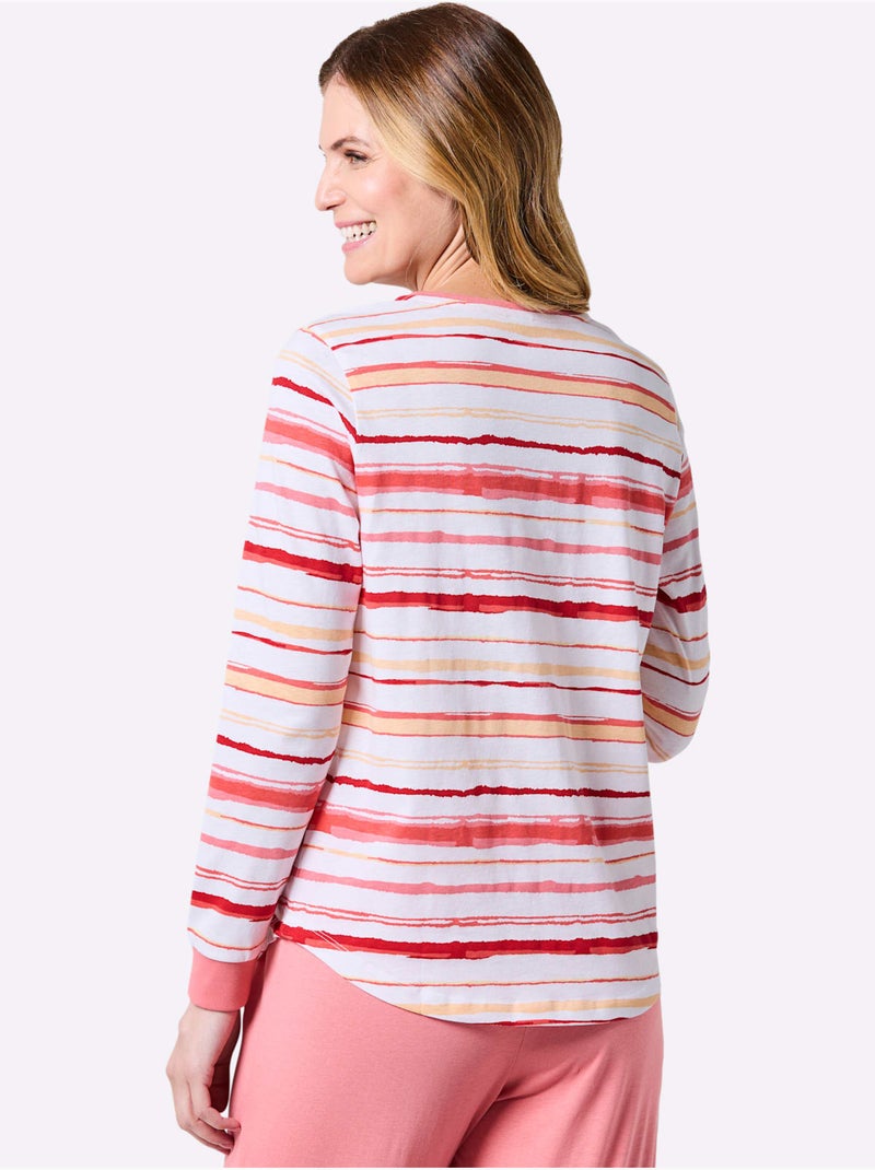 T-shirt de pyjama jersey fin - taille standard - witt Rose - Kiabi