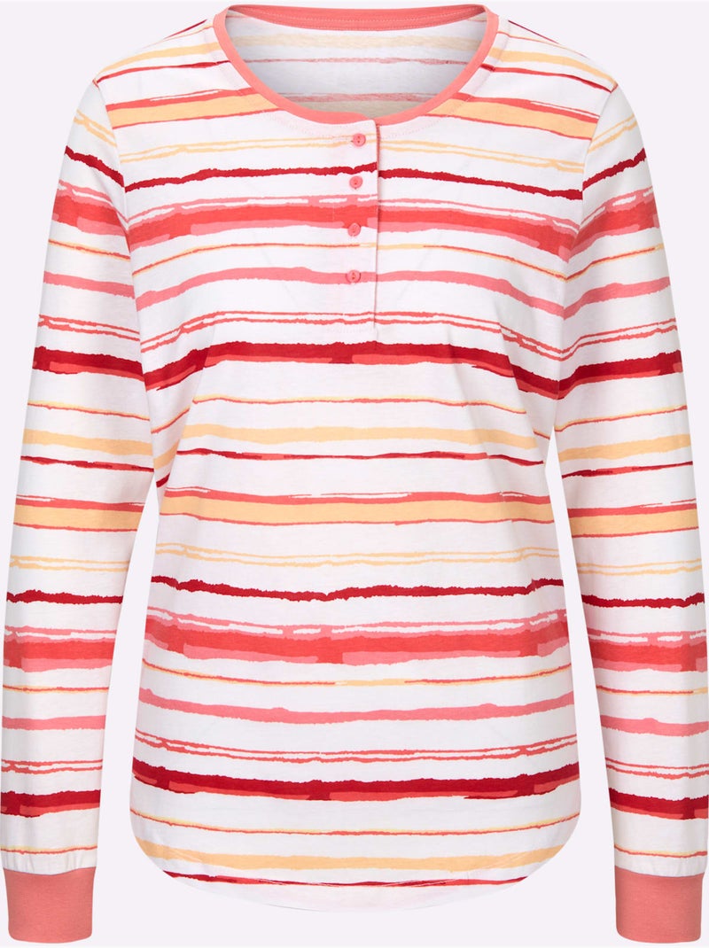 T-shirt de pyjama jersey fin - taille standard - witt Rose - Kiabi