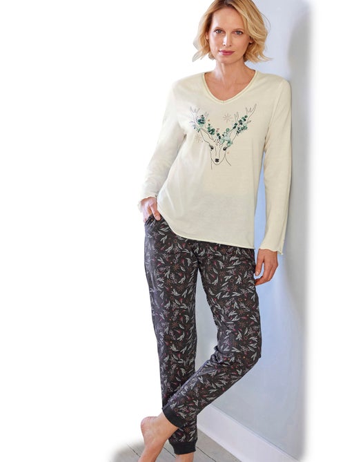 T-shirt de pyjama maille jersey émerisée  - Damart - Kiabi