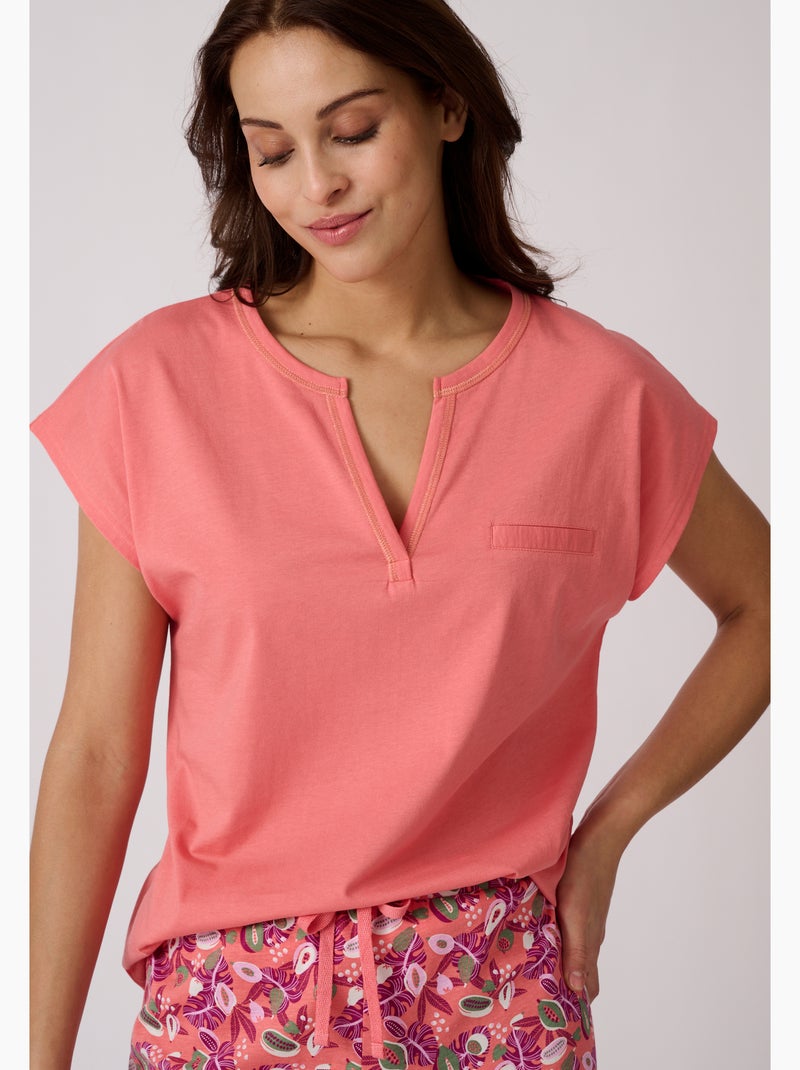 T-shirt de pyjama pur coton - damart Orange - Kiabi