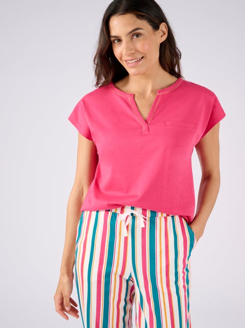 T-shirt de pyjama pur coton - Damart - Kiabi T-shirt de pyjama pur coton - Damart - Kiabi