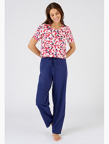 T-shirt de pyjama pur coton peigné - Damart