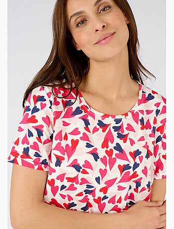 T-shirt de pyjama pur coton peigné - Damart