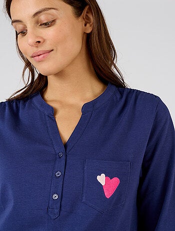 T-shirt de pyjama pur coton peigné - Damart