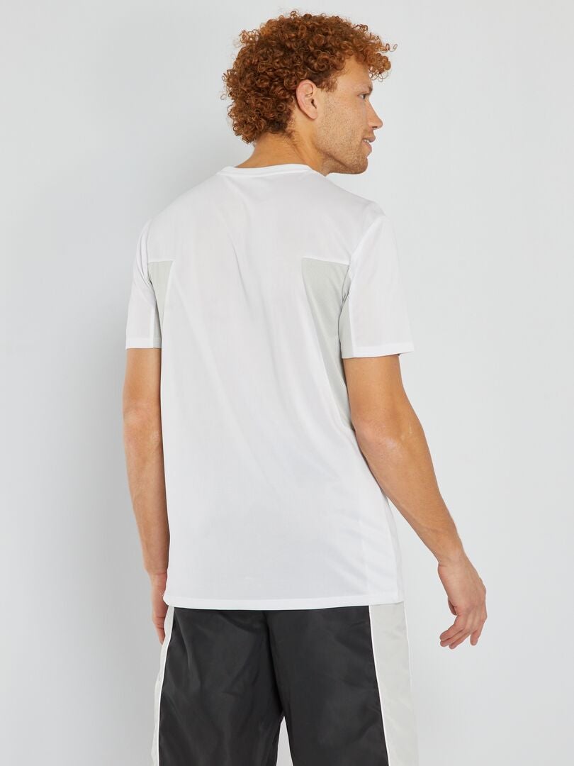 T-shirt de sport à manches courtes blanc - Kiabi