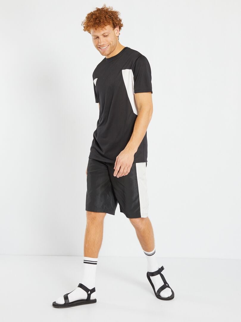 T-shirt de sport à manches courtes noir - Kiabi