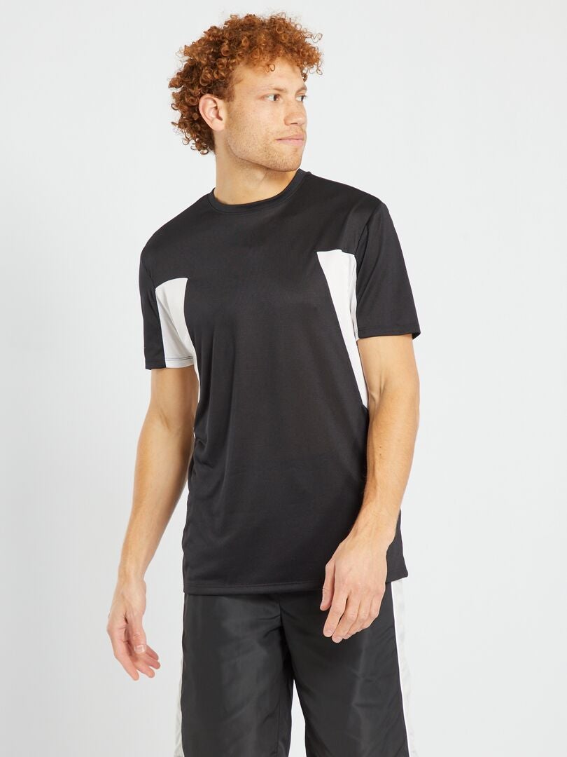 T-shirt de sport à manches courtes noir - Kiabi