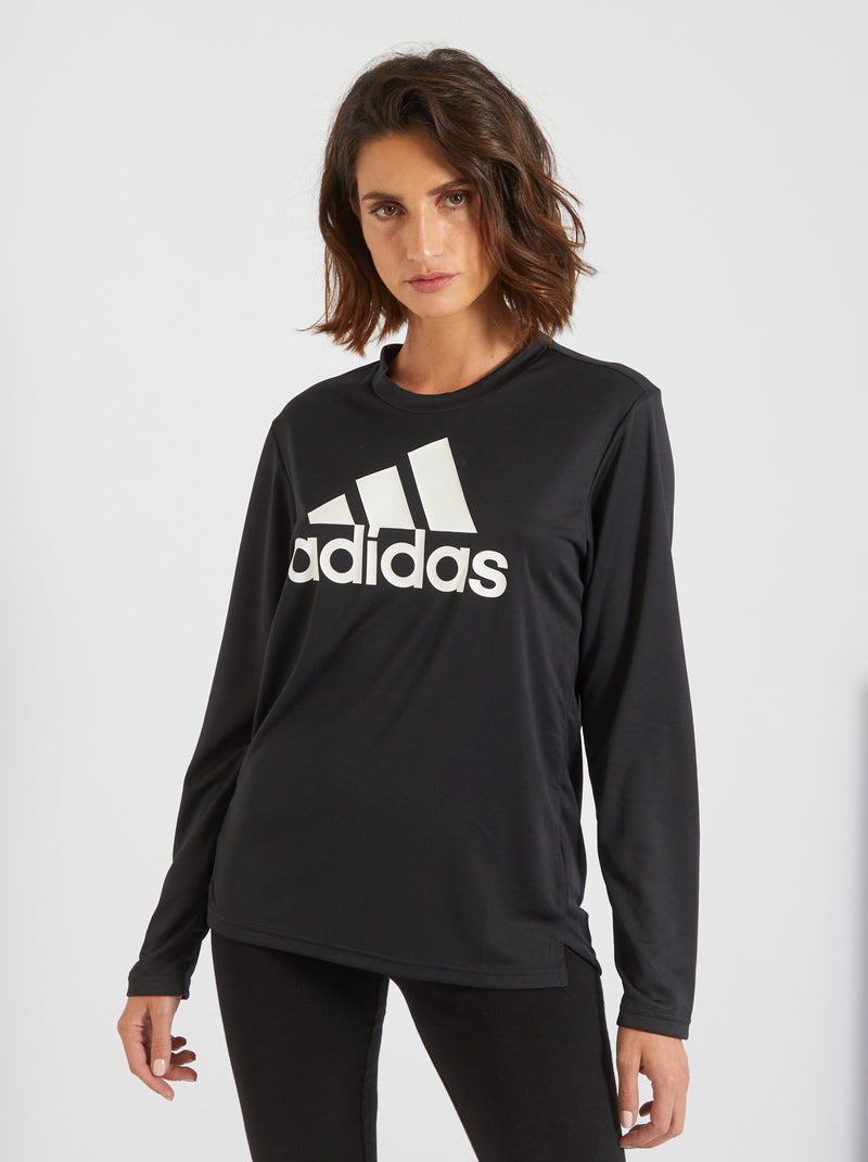 T-shirt de sport 'adidas' avec manches longues Noir - Kiabi