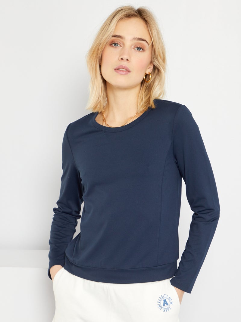 T-shirt de sport bleu marine - Kiabi
