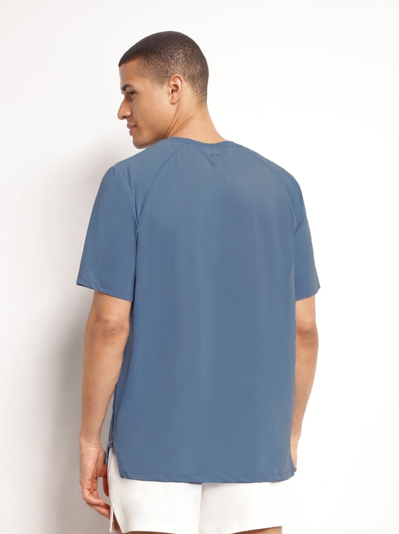 T-Shirt de Sport Col Rond Dim Move Bleu denim - Kiabi